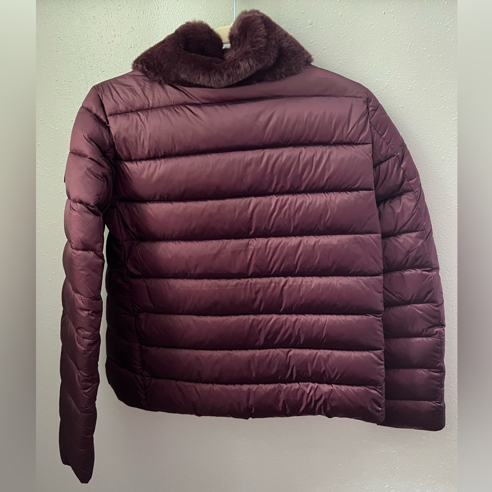 Save the Duck Mei Puffer Jacket in Burgundy Women’s Size 1/Small New - Picture 3 of 10